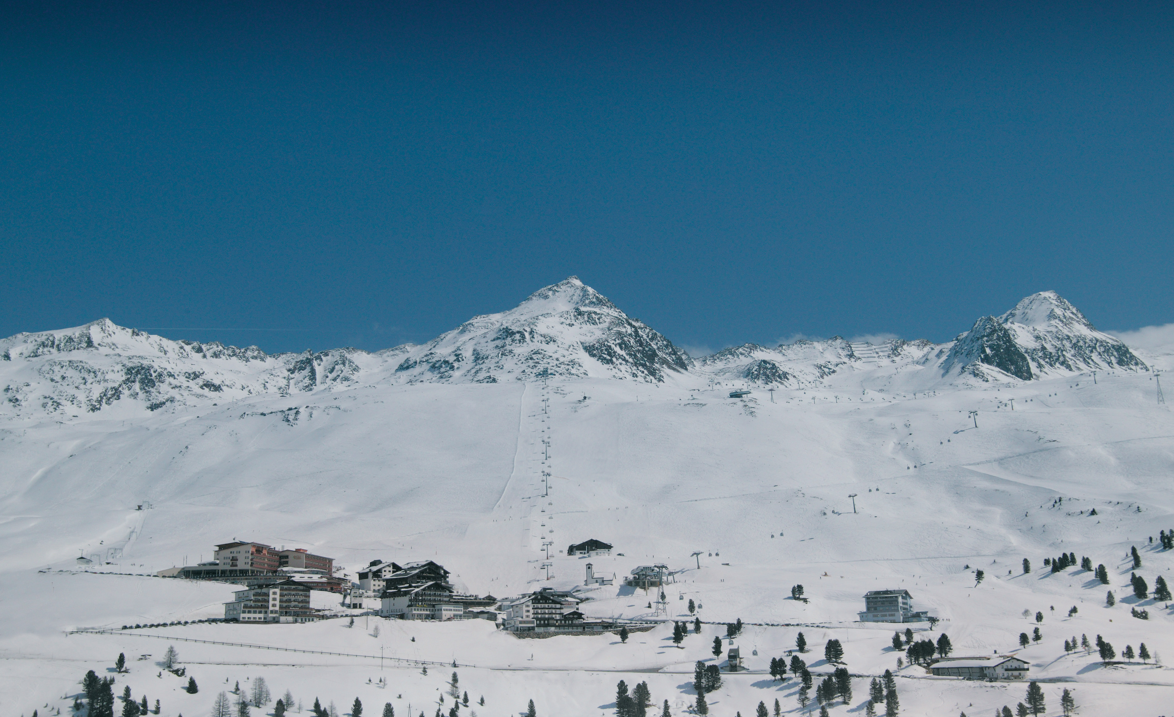 Skifahren Alpen Berge Hochgurgl Tirol Ötztal