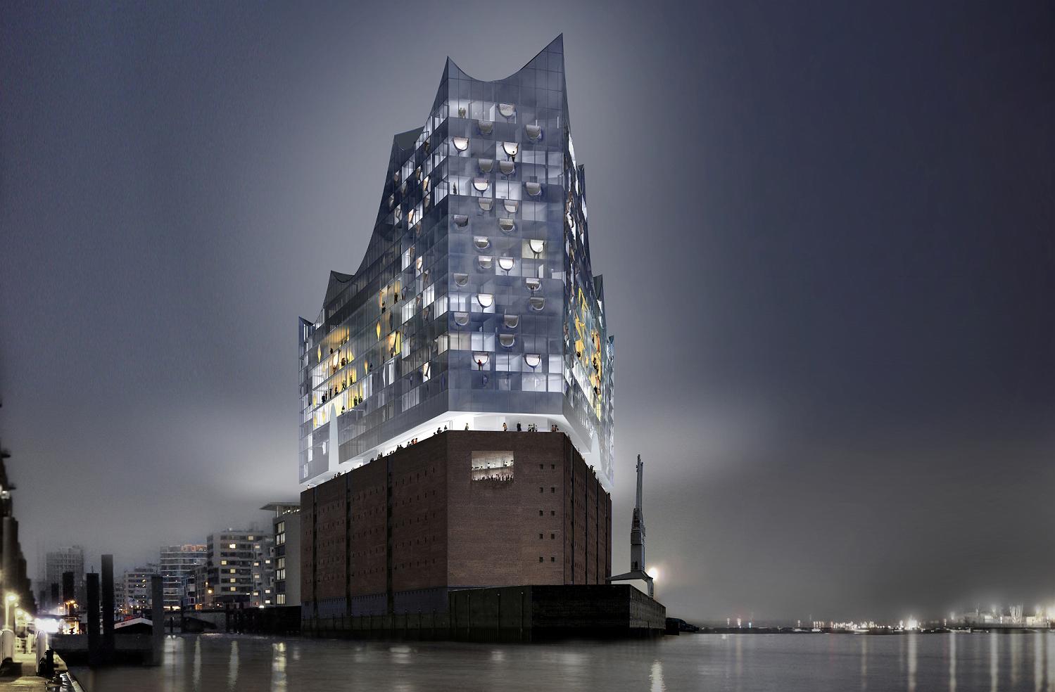 Markantes neues Wahrzeichen von Hamburg: Mit der Eröffnung der Elbphilharmonie Anfang 2017 wird auch ein Westin Hotel mit 244 Zimmern eingeweiht