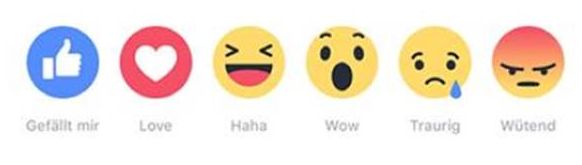 Neue Facebook Reactions - Grafik: Facebook
