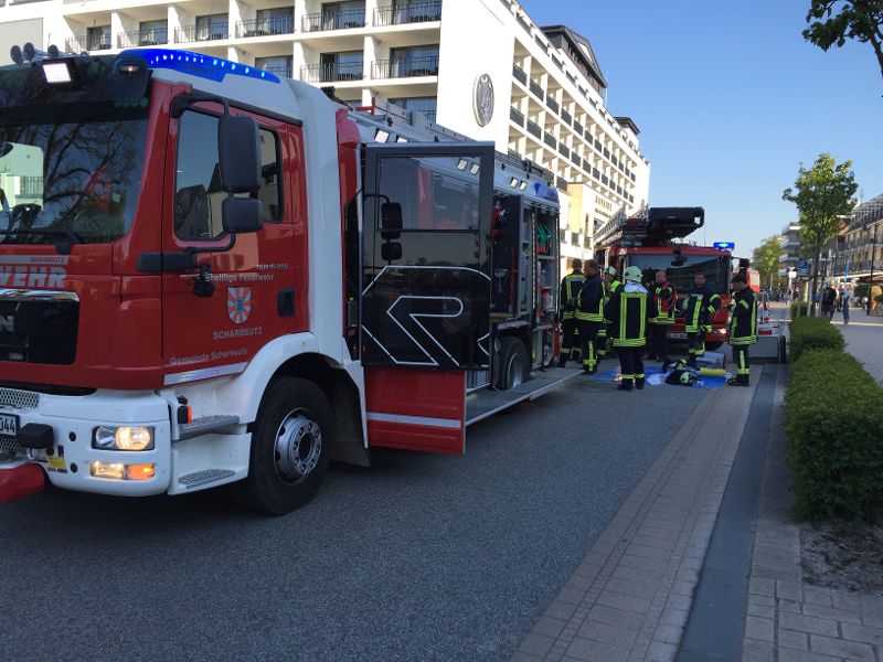 Feuerwehr-Einsatz im Bayside Hotel in Scharbeutz (Foto: Feuerwehr Scharbeutz)