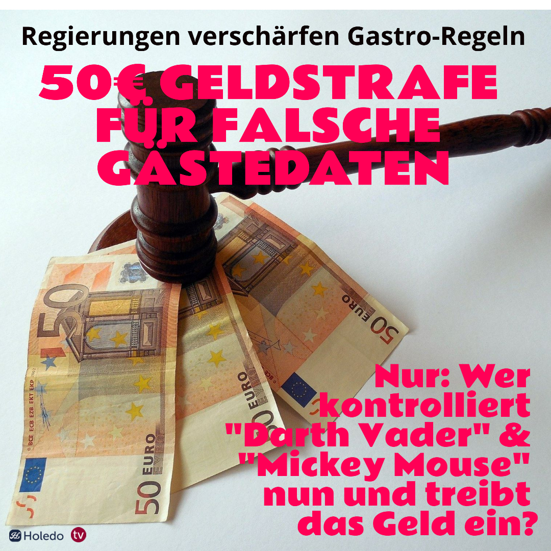 50 Euro Geldstrafe für Angabe von falschen Gästedaten