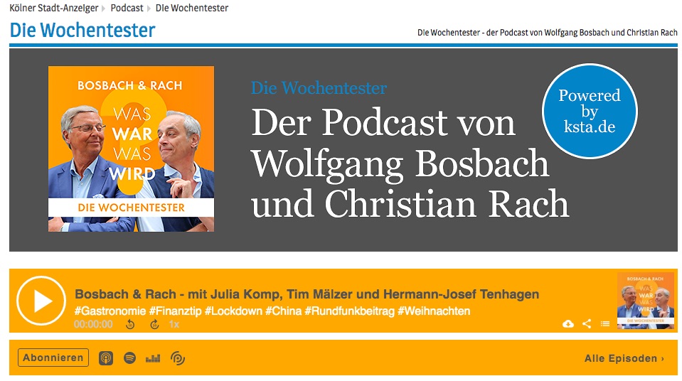 Die Wochentester - Podcast mit Wolfgang Bosbach und Christian Rach